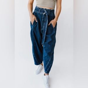 Free People The Amsterdam Highrise Jean in Deep Indigo 26